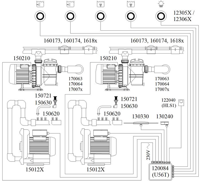 Electronic control panel U56T
